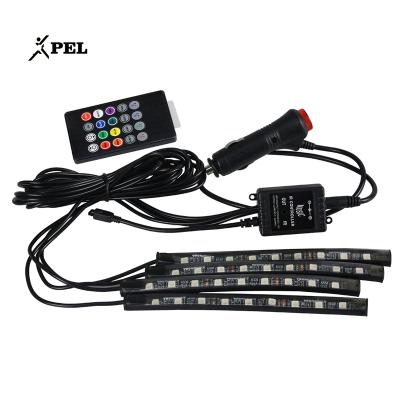 China ABS Plastic Qeedon RGB Car Remote Decoration Lights Interior Music Sync NS Atmosphere Car Led Strip Light For Car for sale