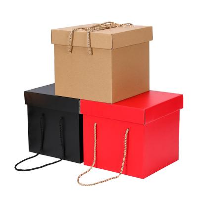 China Recycled Materials Direct Selling Business&Shopping Cardboard Paper Gift Box With Clear PVC Window for sale