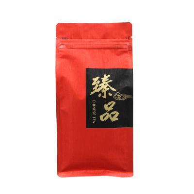 China Guanhui BIODEGRADABLE Hot Selling Good Quality Flat Bottom Customized Printed Tea Bag With Zipper for sale