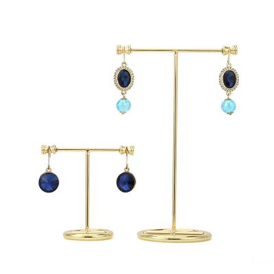 China DIGU Trendy Fashion Earring Necklace Bracelet Rock Gold Metal Customize Jewelry Display Stand for sale