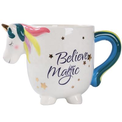 China High Quality Creative Cartoon Mug Horse 3D Mug Ceramic Coffee Mug For Sale for sale