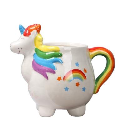 China Wholesale High Quality Creative Cartoon Mug Horse 3D Mug Cartoon Ceramic Tea Cup for sale