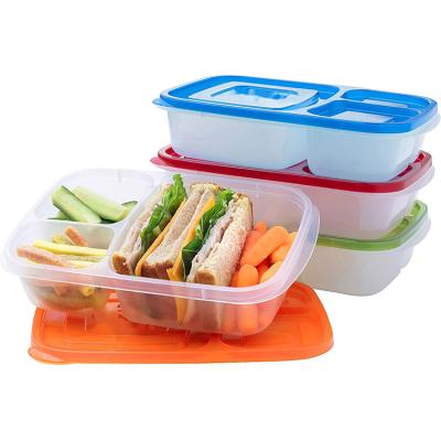 China New 2 Compartment Microwavable Safe Plastic Microwavable Division Plastic Microwave Modem Children's Eco Friendly Bowls for sale