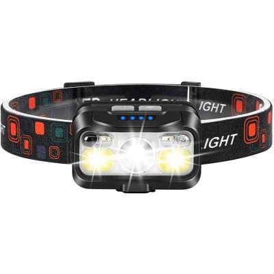 China Hot Selling Outdoor Type-C 2021 SMD Input Camping Camping ABS LED USB Headlight for sale