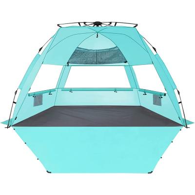 China Diagonal Tethering Type Outdoor Picnic Hiking UPF50+ Ango Automatic Tent With Hall Pole For 3 Person for sale