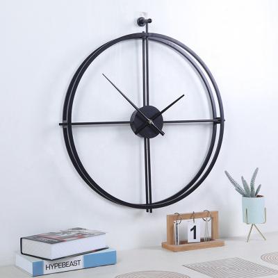 China New retro antique style decoration metal wall clock for living room home decorative wall clock for sale