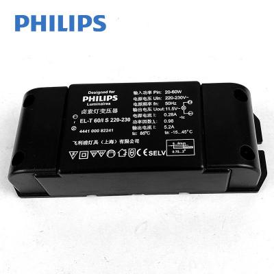 China PHILIP-EL-T60 20-60W Efficient Halogen Halogen Transformer for 12V Halogen Cup Bead, 50HZ 220-230V 0.28A Electronic Halogen Transformer for sale