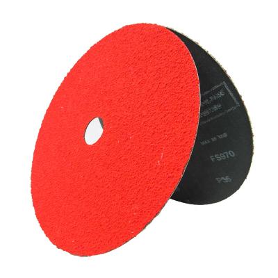 China Friable Metal Grains P60 Ceramic Fiber Discs 125mm 5 Inch Resin Fiber Disc Round Hole for sale