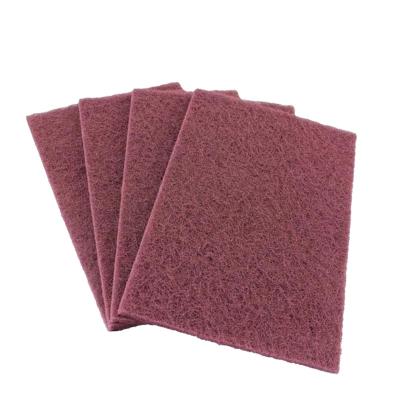 China 7447 high quality red nonwoven abrasive hand protection on metal polishing for sale