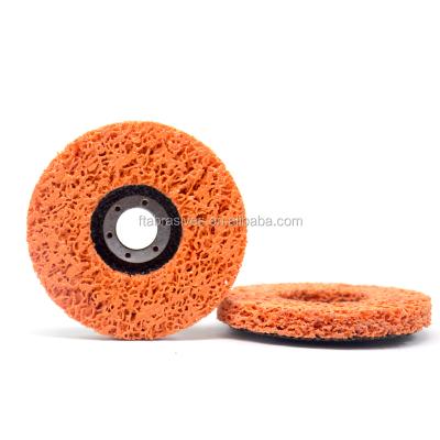 China Fine Surface Finishing Fantech 115mm Tape Easy Discs Clean Discs And Orange Cleaner Unitized Discs With Fiber Backing for sale