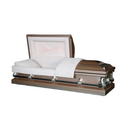 China American Style Funeral Casket Bronze Burial Supplies Casket Casket Gold for sale