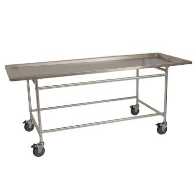 China Strong Burial Stainless Steel Autopsy Table Autopsy Table for sale