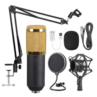 China Professional USB Microphone Kit Bm 800 Condenser Studio Microphone Good Quality Cable Set for sale