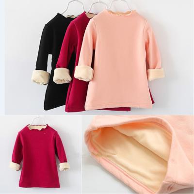 China Wholesale Breathable Children's Clothing Boutique Children's Simple Round Neck Cropped Long Thick Sweatshirt for sale