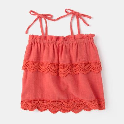 China Online Store New Breathable Children's Blouse Designs Off The Shoulder Net Sarees Halter Blouse for sale