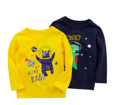 China Wholesale Kids Babies Boy Cotton Fabric Anti-Shrink Comfortable Soft Long Sleeve T-Shirt for sale