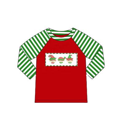 China OEM Anti Shrink Raglan Shirts For Baby Boy Cotton Long Sleeve Kids Knitting T-shirts for sale