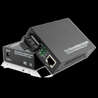 China 10/100/1000M Signal Fiber Media Converter SM 1490/1550nm 80km UBMSBB-80A/B for sale