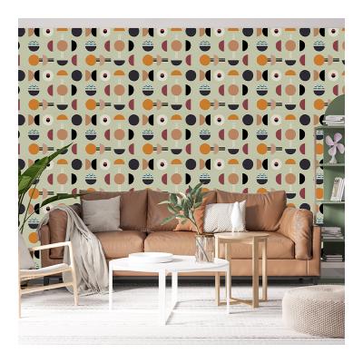 China Olimei home decoration murals geometric series modern non-woven paper thickened wallpaper for sale