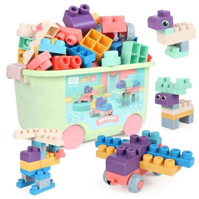 China DIY TOY Baby Early Education Puzzle DIY Non-Toxic Can Bite Toys Ever Changing Assembled Soft Large Particles for sale