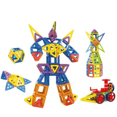 China DIY TOY Preschool Puzzle Magnetic Punched Strip Block Children's Game Magnetic Block Play Toy Car House Ever Changing Robot for sale