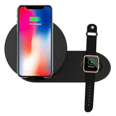 China Smart Watch 2021 New Arrivals 2 in 1 Desktop Qi Wireless Charger Multifunctional Chargers for Apple Phone Watch for sale