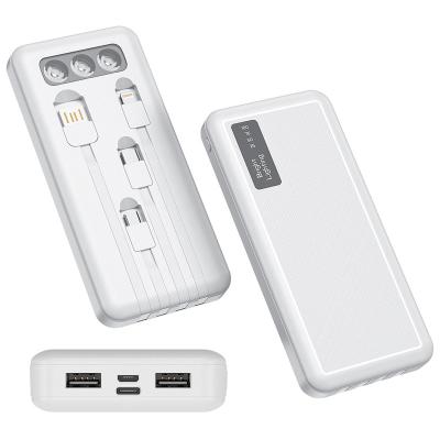 China 2021 New Arrival USB C Fast Charging Flashlight Power Bank 20000mah Power Banks Support Fast and Central for sale