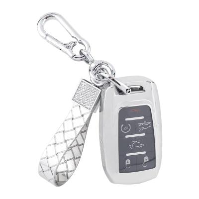 China Modern Fashion Carcarmy Key FOB Cover For Dodge Ram 1500 2500 3500 4500 5500 Car Accessories Bling Car Key Chain TPU Remote Ring Silver for sale