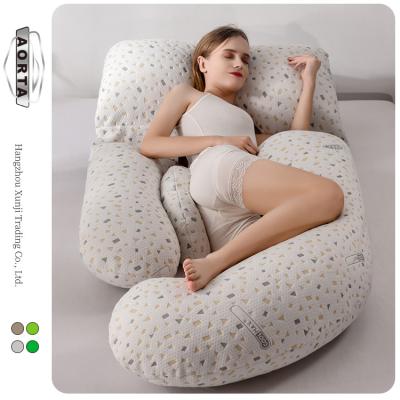 China Luxury Bamboo Washable Removable Foam U Shape Anti Dust Mites Anti Dust Maternity Full Body Other Function Pregnancy Pillow For Sleeping for sale