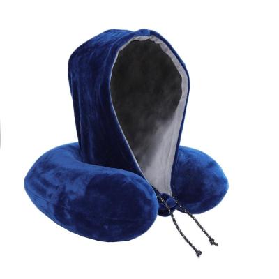 China Anti-Static Wholesale Soft Hooded Massage Pillow Neck Travel Hooded Pillow For Rest Set for sale