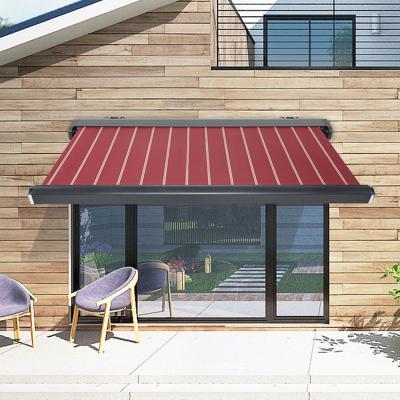 China Outdoor Retractable Store Canopy Toldo Scam Brazo Europeo Retracti Box Tent Aluminum Alloy Frame House Cassette Manual Retractable Tent for sale