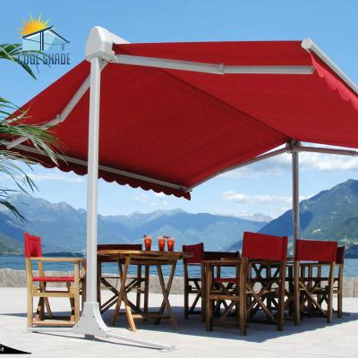 China Garden Patio Double Sided Folding Retractable Outdoor Aluminum Awning for sale