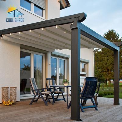 China Easily Assembled Open And Close Sun Shade Motorized Retractable Aluminum Pergola Roof for sale