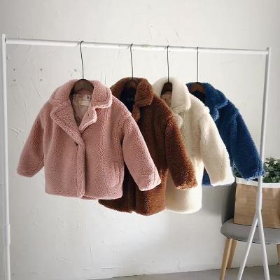 China 2021 Winter Imitation Wool Fur Coats Jacket Children Thick Warm Childlen Coats Viable Outwear Boy Clothing Winter for sale