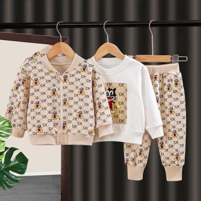 China Autumn Outfits Cheap Casual Kids 3 Piece Pajamas Kids Pajamas Suit Cotton Children Boy Suits Clothing for sale