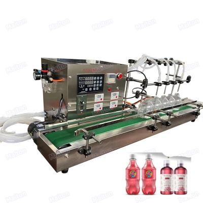 China Beverage Head 4 Head Automatic Small Desktop Alcohol Bottle Small Pump Filling Machine for sale