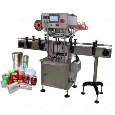 China Automatic Beverage Factory Price 2 Head Meat Sauce Bottle Sealing And Cutting Machine for sale