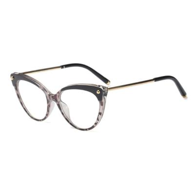 China New Amazon Style Optical Frame Fashion Hot Ready Current Transparent Women Cat Eye Eyewear Frames TR90 Optical Glasses for sale