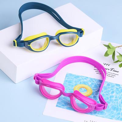 China Fahion Hot Selling Colorful Kids Swim Goggles Waterproof Soft Silicone Goggles For Swimming for sale