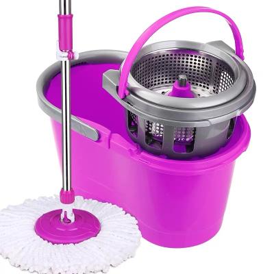 China Wring Free 360 ​​Degree Rotation Mop Hand Sustainable Microfiber Cleaner Bucket Floor Wipes Mop With Spin And Bucket for sale