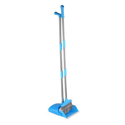 China Durable Combination Hand Brush And Dustpan Lightweight Broom And Dustpan Set Handle Length Variable Broom And Dustpan for sale