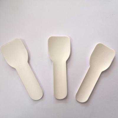 China Factory direct product paper cutlery eco-friendly paper scoop spoon for ice cream for sale