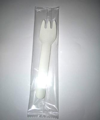 China Paper Disposable Paper Cutlery Set 100% Biodegradable Paper Cutter Fork Spoon Individually Wrapped for sale