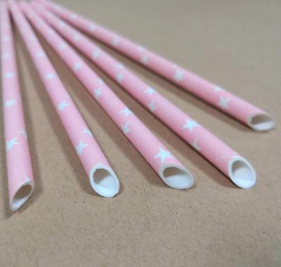 China Traditional High Quality 4 Layer Star Environmental Sharp Paper Straws For Milk Tea for sale