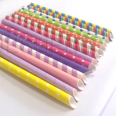 China 2000pcs High Quality Durable Cardboard 10mm Traditional Headed Paper Straws for sale