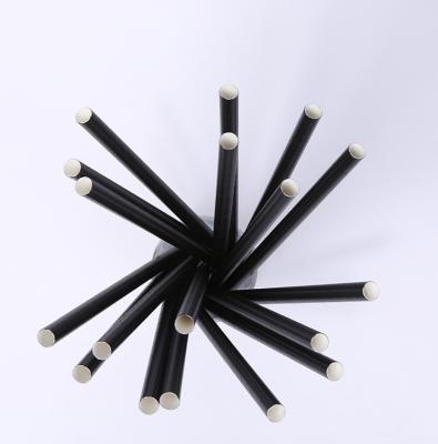 China 4 Layers Traditional Long Stiff Black Color Durability Higher Quality Drinking Paper Straw for sale