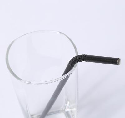 China Disposable Biodegradable Curvy Paper Drinking Straw For Beverage for sale