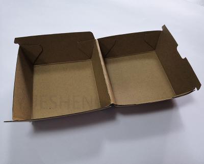 China Bio-degradable Kraft Food Printing Fried Paper Burger Box Big Box Middle Box for sale