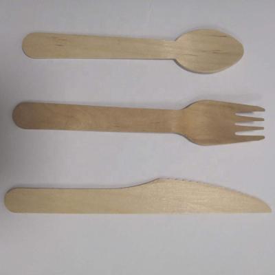 China Sustainable Food Grade Disposable Wood Cutlery for sale