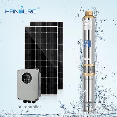 China Family Homes 72v 750w 6m3/h 56m 4inch Solar Submersible Water Pump 1hp Solar Water Pumps for sale